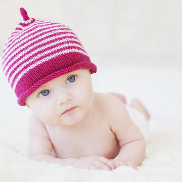 Rolled Brim Striped Beanie