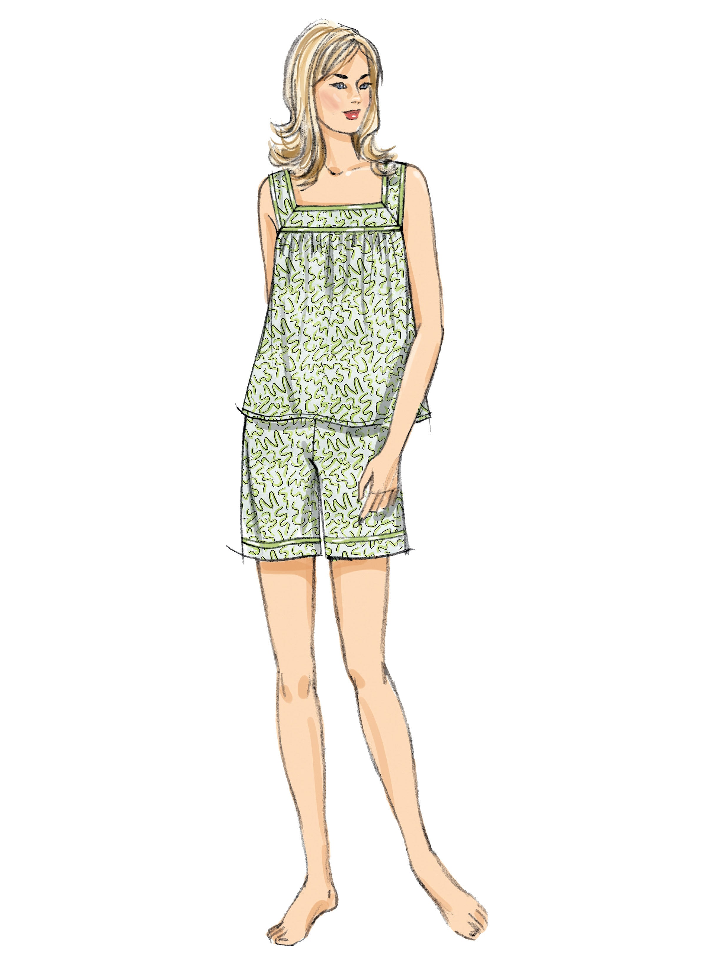 Butterick Misses' Top, Nightgowns and Shorts B6883 - Sewing Pattern