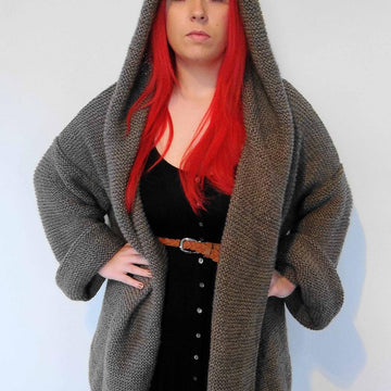 Garter Stitch Hooded Wrap