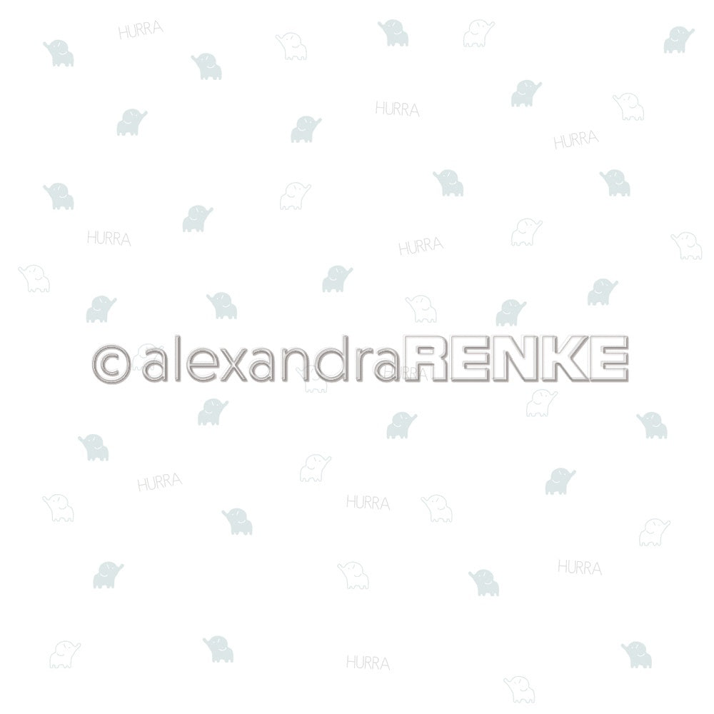 Alexandra Renke Baby In Clouds Design Paper 12"X12" 25/Pkg - Baby Elephant Hurra