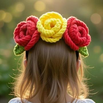 Crochet Flowers Headband Pattern PDF + Video Tutorial