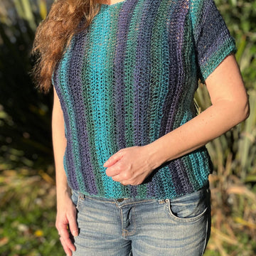 Häkelanleitung Kurzarmpullover "Seraphina"