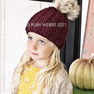 Emery cluster stitch beanie