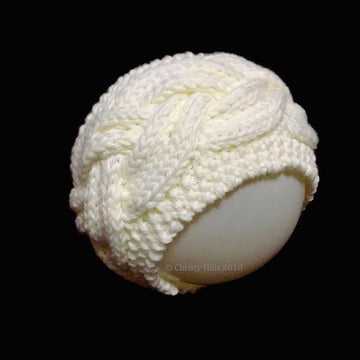 Milky White Cables Headband/Ear Warmer Knitting Pattern