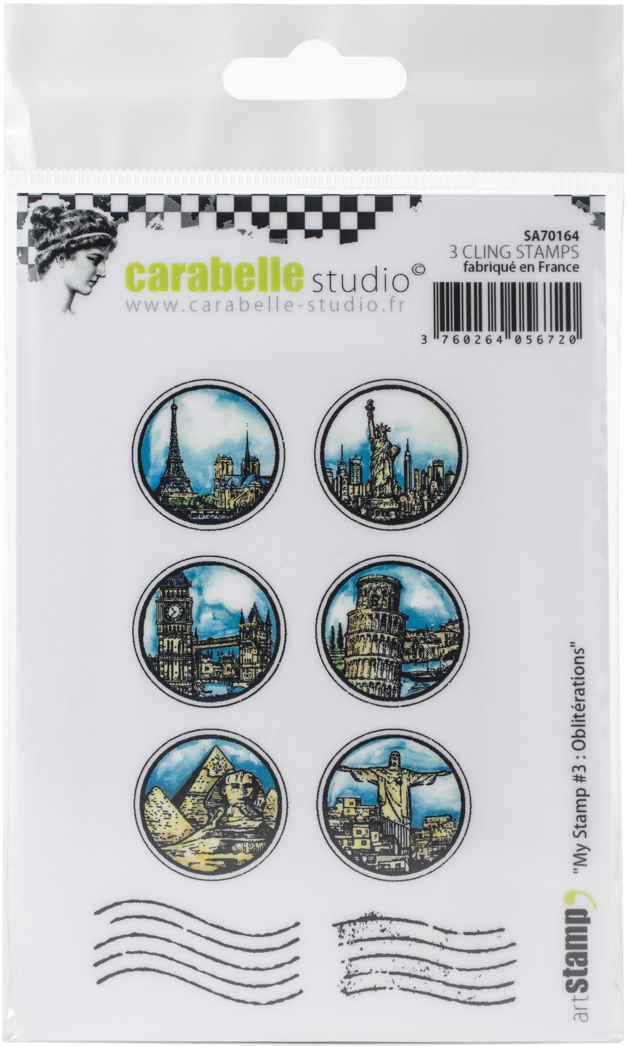 Carabelle Studio Cling Stamp A7 - My Stamp #3: Postmarks