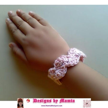 Crochet Scalloped Bangle Bracelet Unique Jewelry