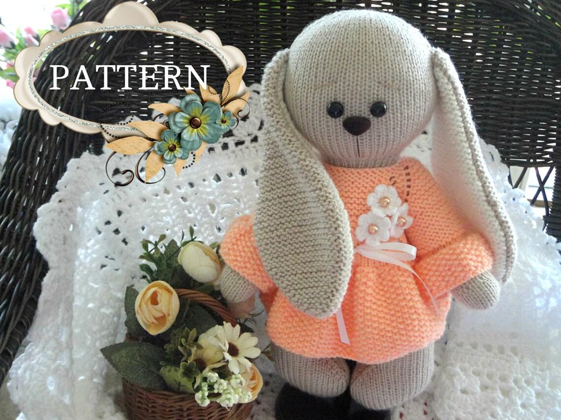 Knitting PATTERN Knitted Bunny