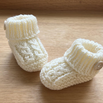 Baby Mock Cable Booties