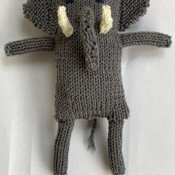 The Elephant knitted animal soft toy