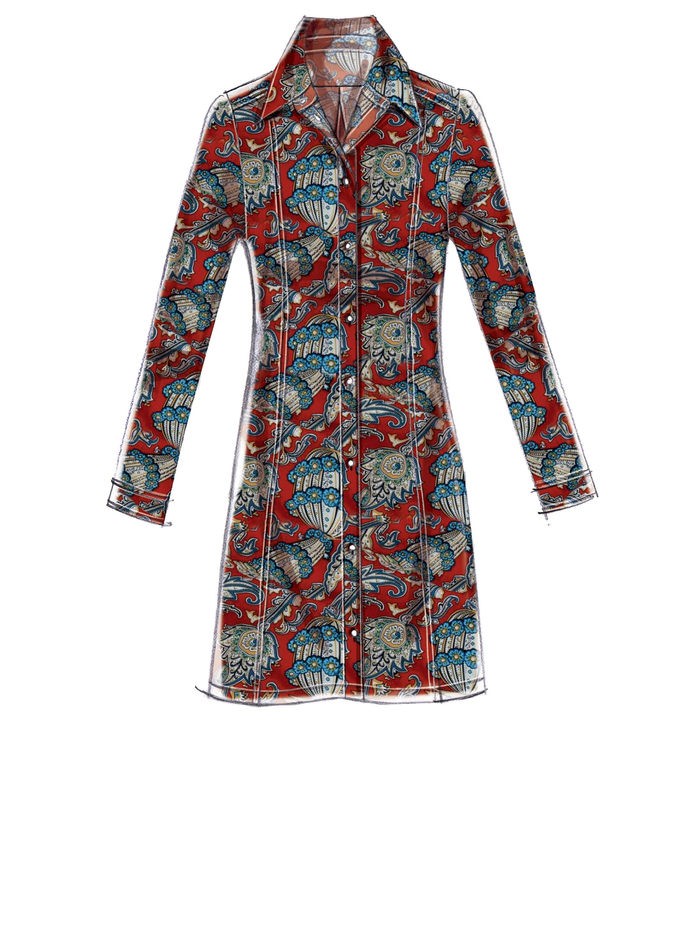 McCall's Misses' Button-Down Shirt and Shirtdresses with Belt M7470 - Sewing Pattern