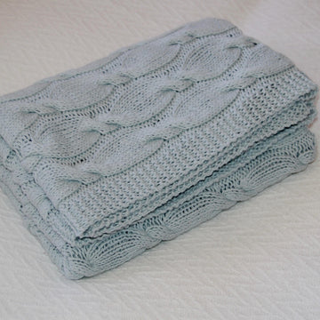 Double Cable Baby Blanket