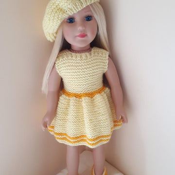 Lemon Beret for Doll
