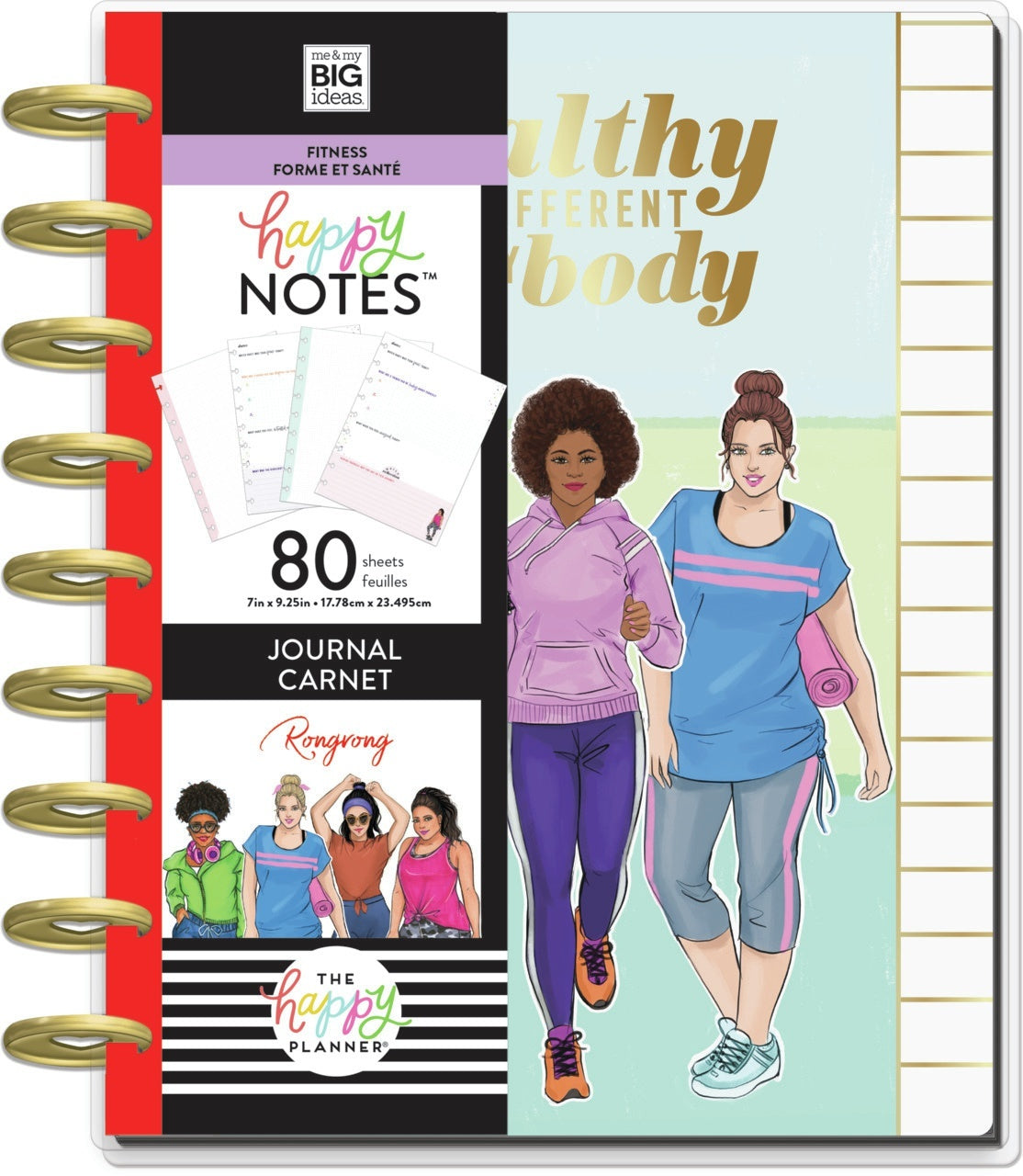 Happy Planner Medium Journaling Notebook W/80 Sheets - Fitness X Rongrong