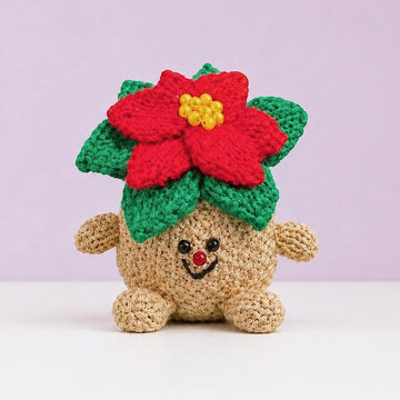 Christmas Cuties Poinsettia Pot choc cover / toy