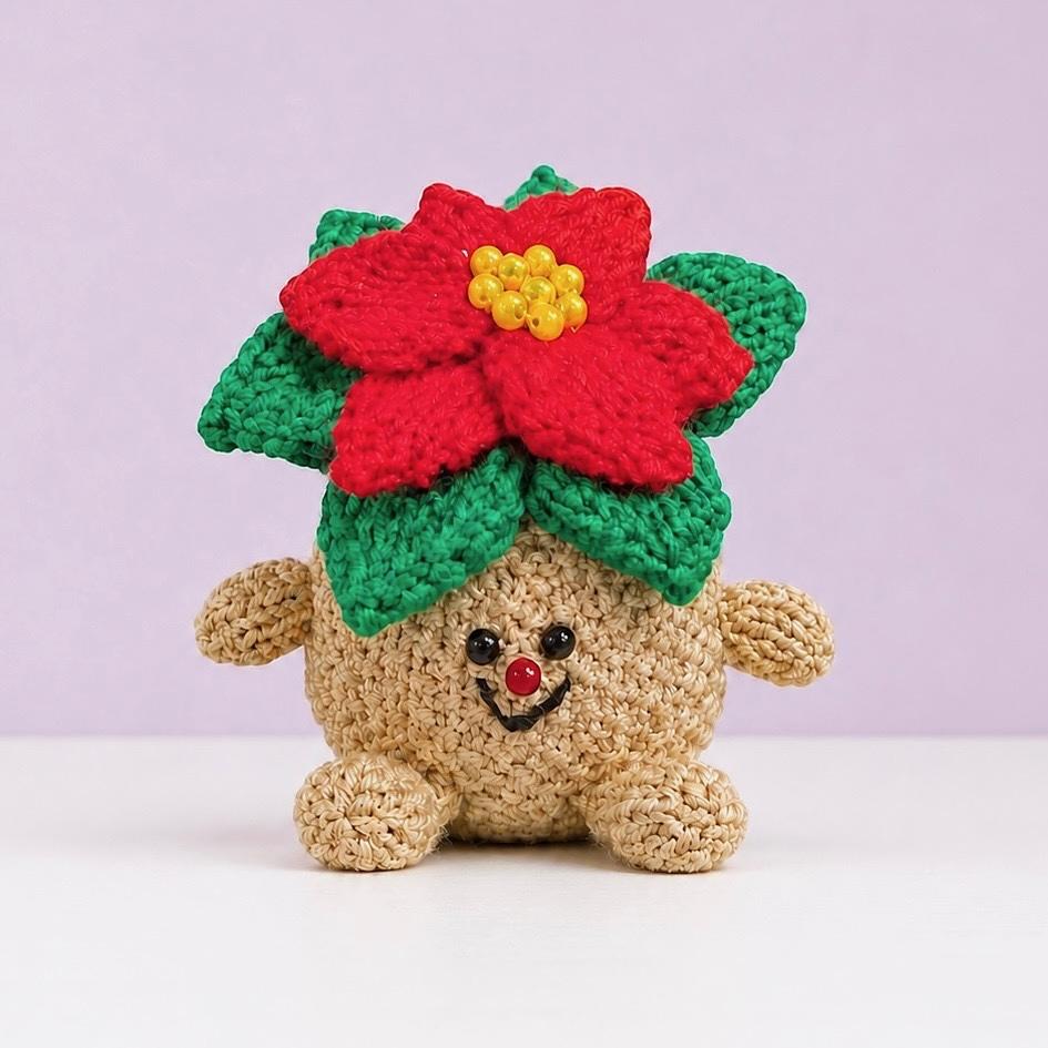 Christmas Cuties Poinsettia Pot choc cover / toy