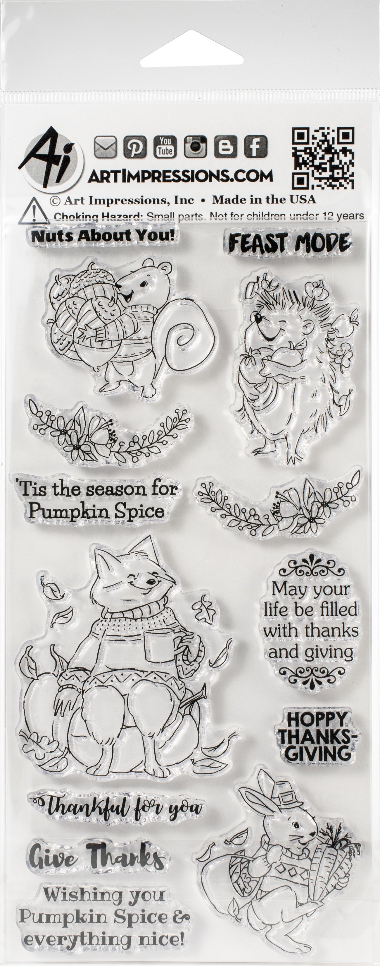 Art Impressions Holiday Stamp Set - Feast Mode