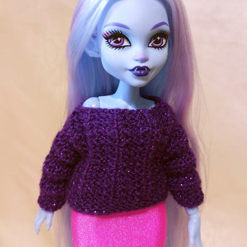 Doll clothes - Sweater "Magical Evening" for monster dolls G3 Yeti girl