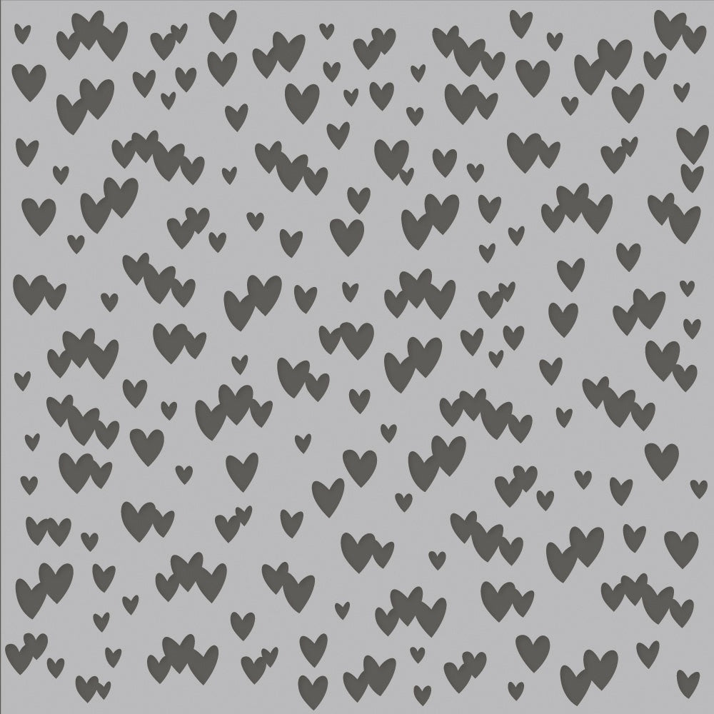 Simple Stories Kate & Ash Stencil 6"X6" - Scattered Hearts