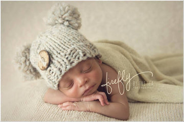 Chunky Newborn Pompom Hat
