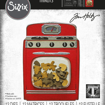 Sizzix Thinlits Die Set 12PK - Retro Oven