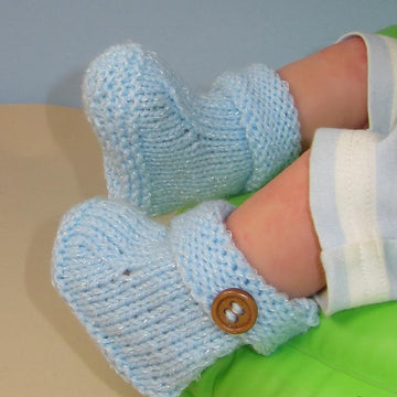 Easy Baby Roll Top 1 Button Booties