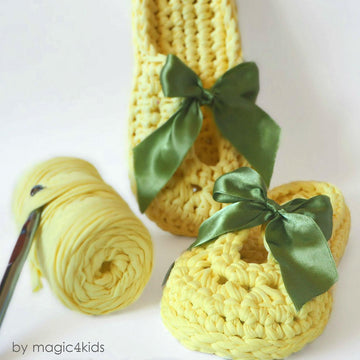 Adjustable T-shirt yarn slippers