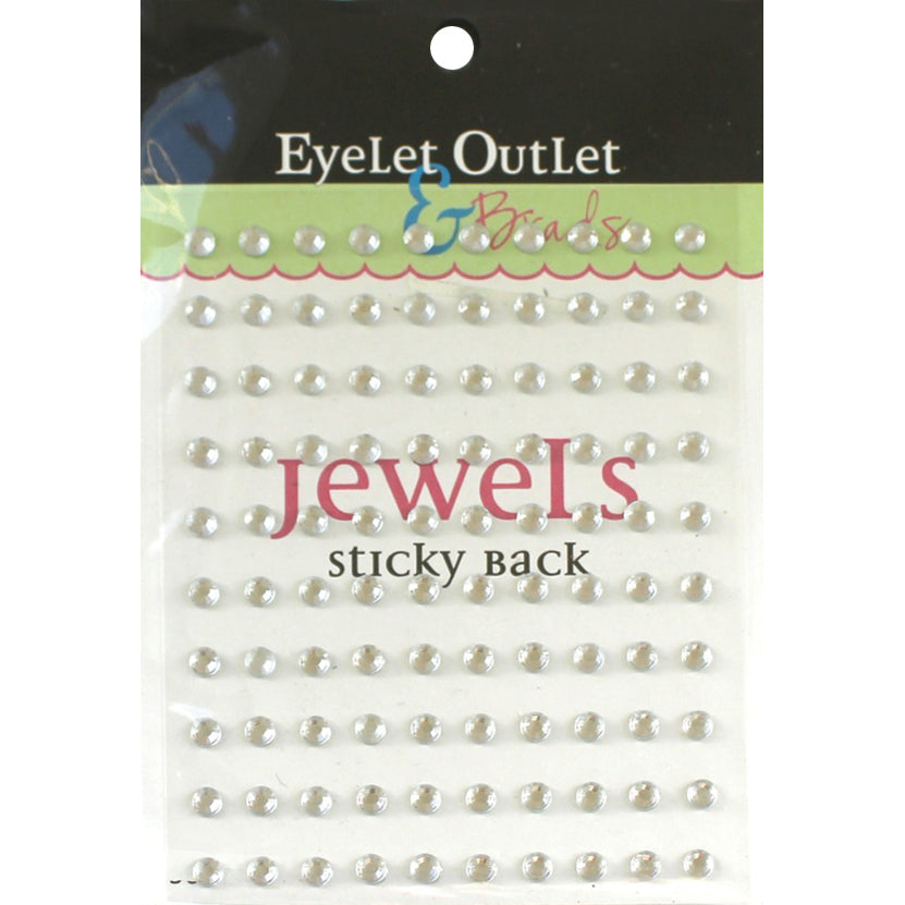 Eyelet Outlet Adhesive Jewels 5mm 100/Pkg - Clear