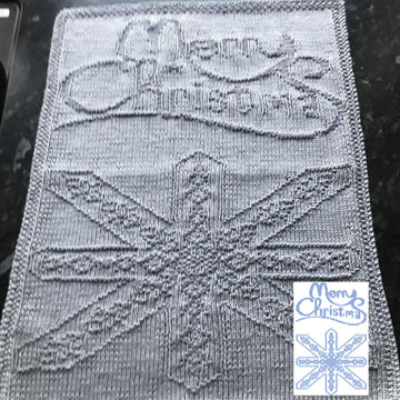 Nr. 357 9. Snowflake Merry Christmas guest towel