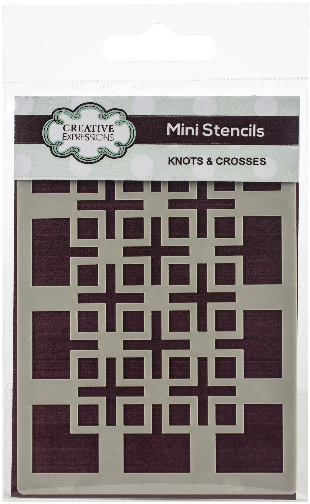 Creative Expressions Mini Stencil - Knots & Crosses