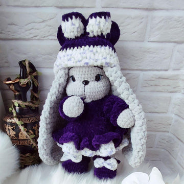 Crochet Bunny with long ears Amigurumi Rabbit