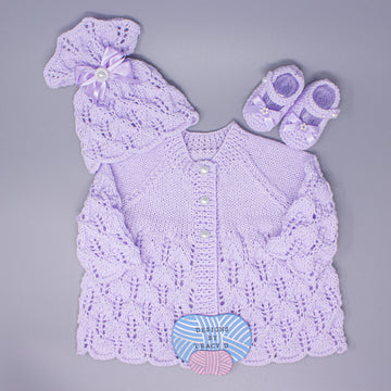 Tracy Baby Matinee coat, hat and shoes 18" chest