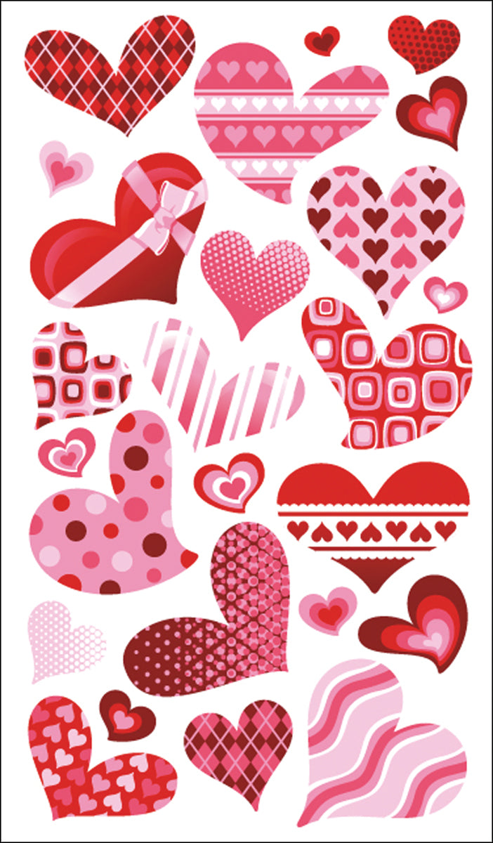 Sticko Stickers - Funky Hearts