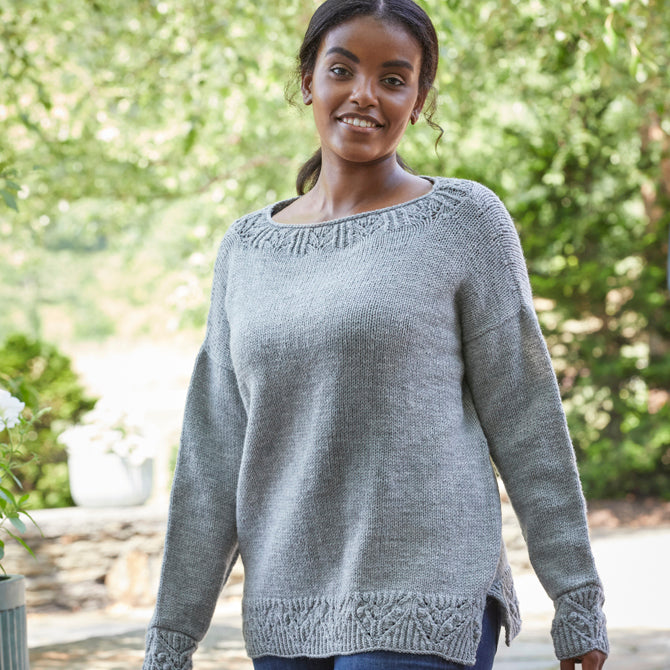 Mint Cooler Sweater in Valley Yarns Northampton - 991 - Downloadable PDF