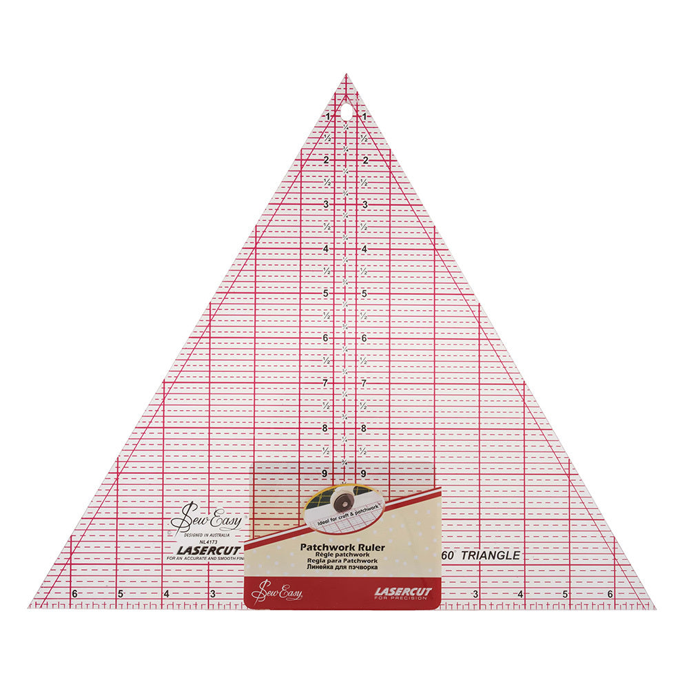 Sew Easy Quilting Ruler 60 Degree Triangle - 12 x 13.875in
