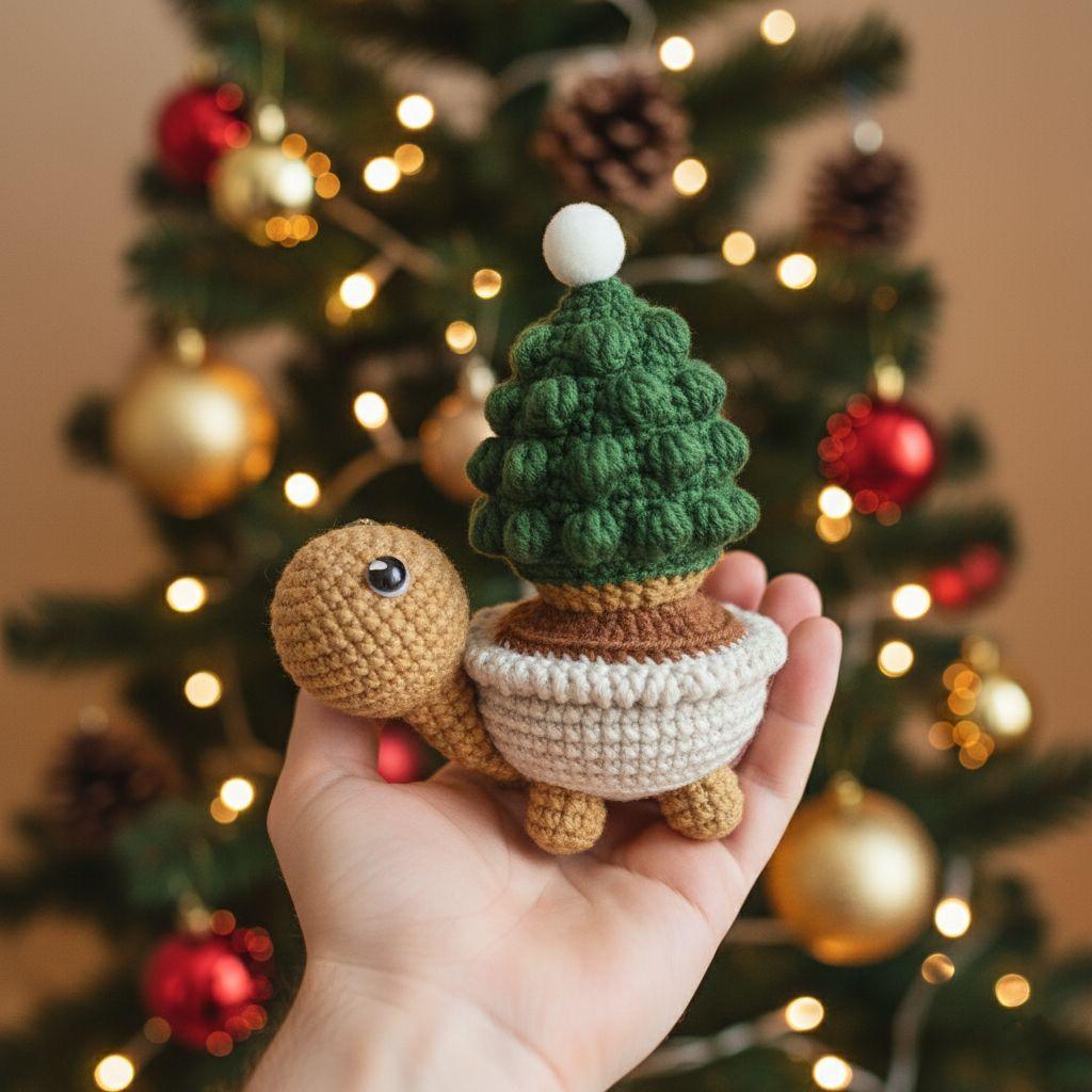 Crochet Pattern Christmas Turtle Pattern,Crochet Pattern Turtle