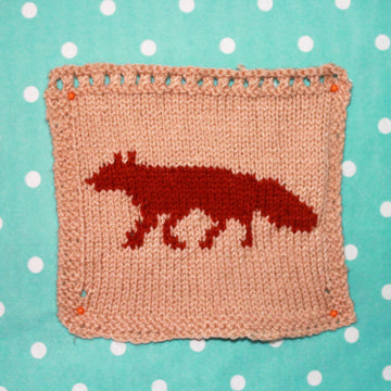 Woodland Animal Intarsia Squares