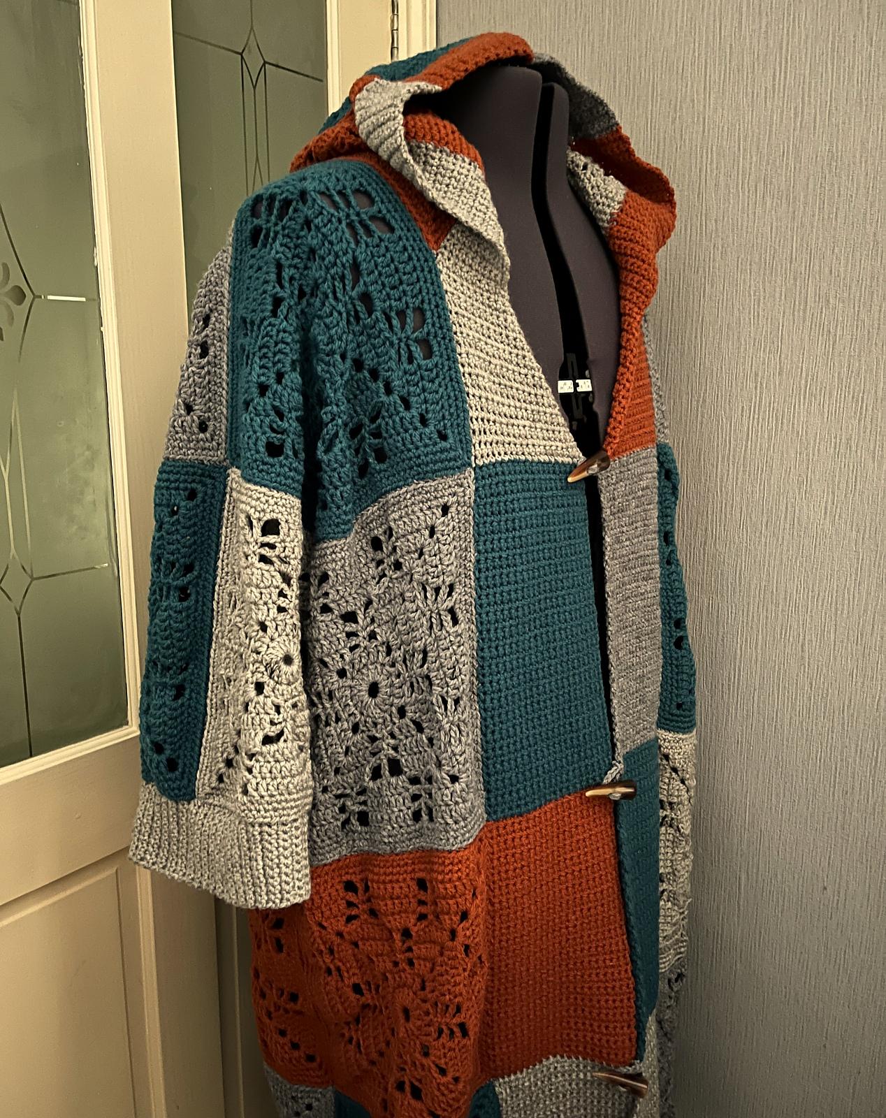 Squares Hooded Robe