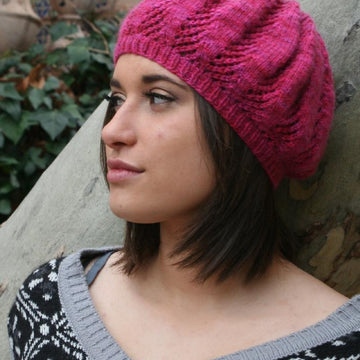 Raspberry Trellis Beret