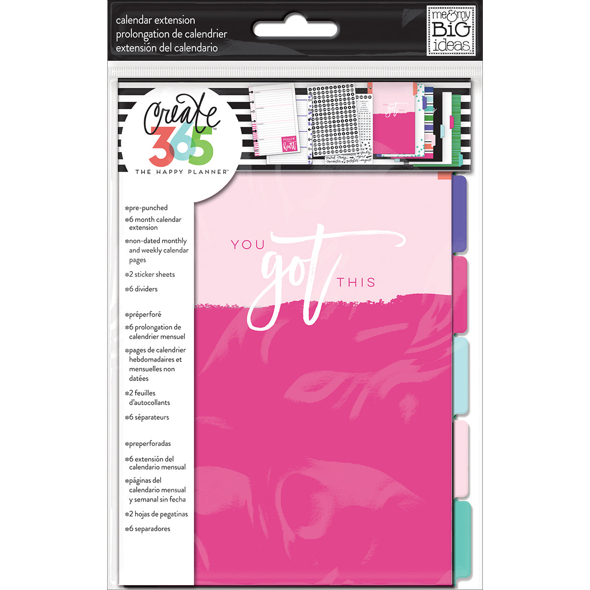 The Happy Planner 6-Month Undated Mini Planner Extension Pack - 336348