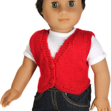 Knit Me a Waistcoat - 18" Dolls