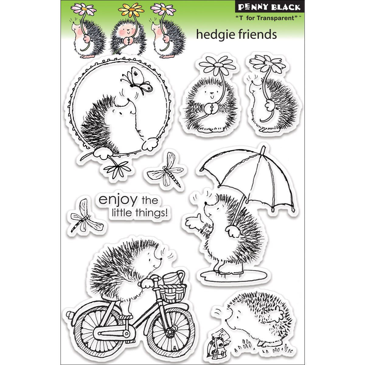 Penny Black Clear Stamps - Hedgie Friends