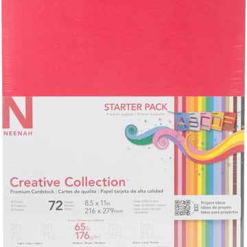 Neenah Paper Neenah Creative Collection Cardstock Pack 8.5"X11" 72/Pkg - 18 Bold & Vivid Colors