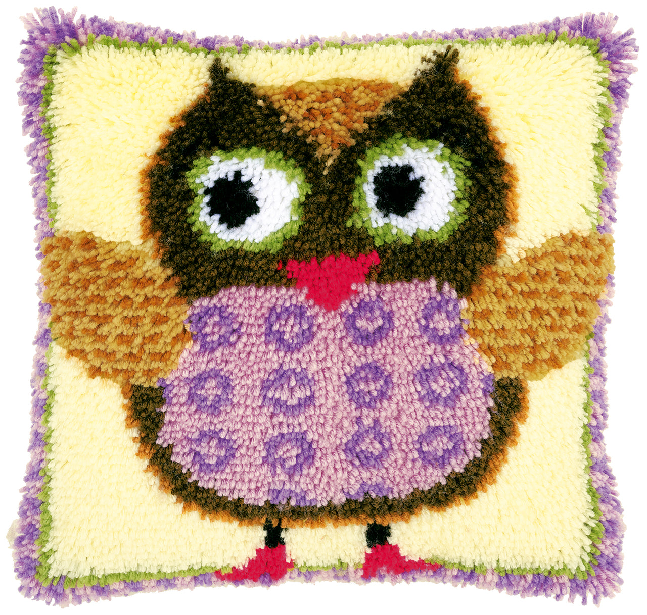 Vervaco Latch Hook Cushion Kit Miss Owl Latch Hook Kit
