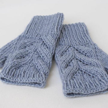 Leaves Fingerless Gloves