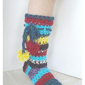 428 RAINBOW BOOT STYLE SLIPPERS, age 5 to adult
