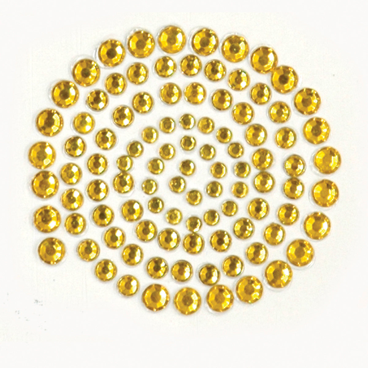 Kaisercraft Adhesive Rhinestones 100/Pkg - Deep Yellow