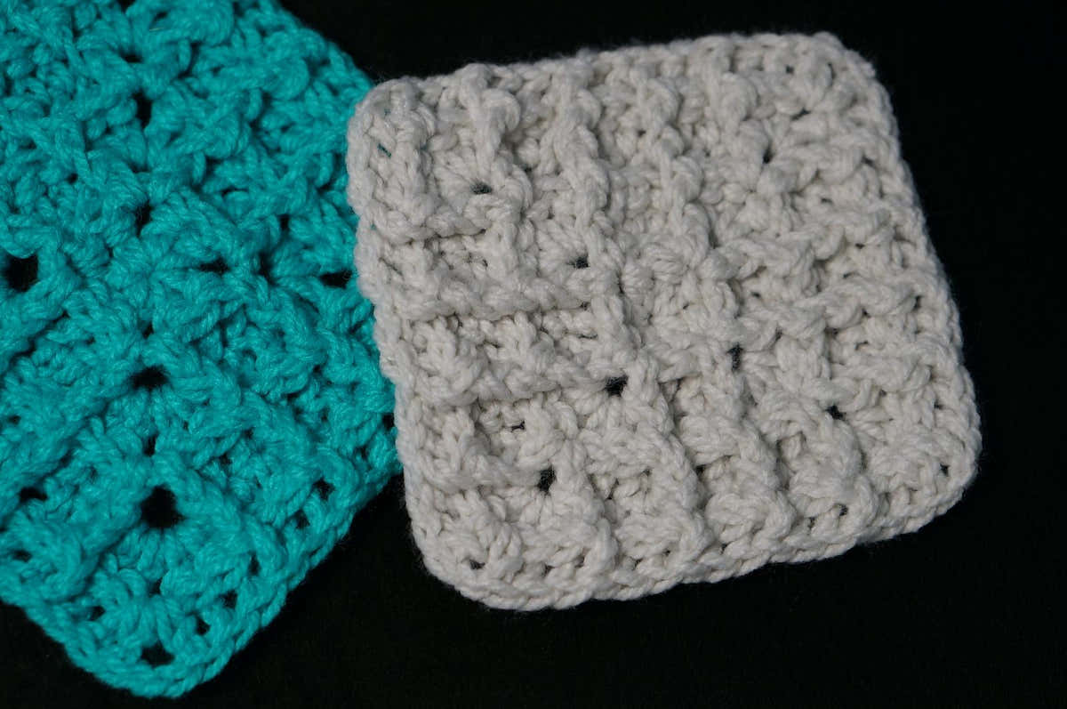 Waffle stitch granny square