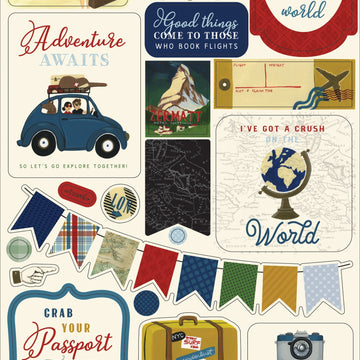 Echo Park Paper Scenic Route Chipboard 6"X13" - Phrases