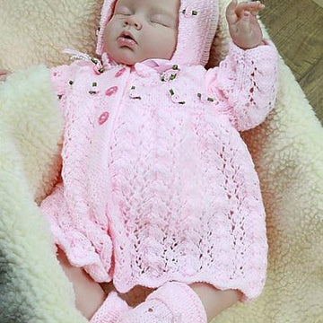212-Diana Baby Matinee Jacket Knitting Pattern UK & USA Terms #212