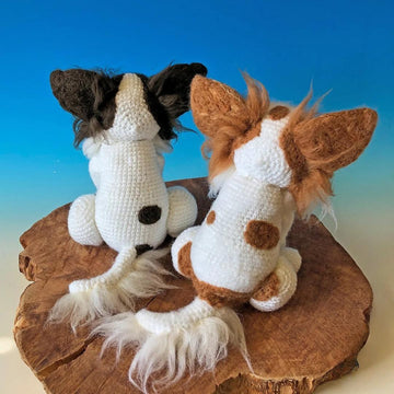 Chihuahua Amigurumi, Hund sitzend